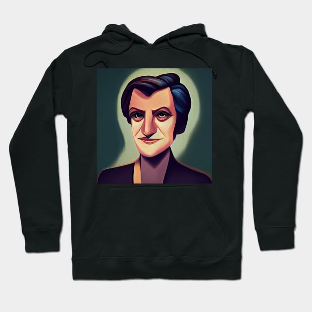 Ayn Rand | Cartoon Style Hoodie by Classical